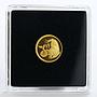 Russia 25 rubles Zodiac Capricorn gold coin 2002