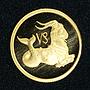 Russia 25 rubles Zodiac Capricorn gold coin 2002