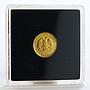 Russia 25 rubles Zodiac Leo Lion gold coin 2002