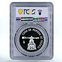 Mexico 1 onza Aztec Leader Cuauhtemoc PR68 PCGS silver medal coin 1988