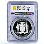 Jamaica 50 dollars Reggae Singer Bob Marley PR69 PCGS gilded silver coin 2005