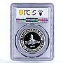 Pakistan 100 rupees Islamic Summit Minar PCGS MS67 silver coin 1977