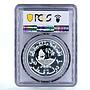 Qatar 100 riyals Central Bank Building PR66 PCGS silver coin 1998
