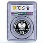 Poland 10 zlotych Polish State King Stefan Batory PR69 PCGS silver coin 1997