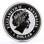 Australia 1 dollar Lunar Calendar I Year of the Pig gilded silver coin 2007