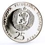 Bulgaria 25 leva Football World Cup in Italy proof silver coin 1990