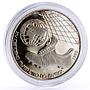 Bulgaria 25 leva Football World Cup in Italy proof silver coin 1990