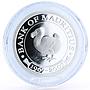 Mauritius 200 rupees The National Bank Building Dodo Bird proof silver coin 2007