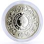Niue 1 dollar Alphonse Mucha Zodiac series Cancer colored silver coin 2011