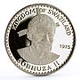 Swaziland 10 emalangeni King Sobhuza II Heron Bird silver coin 1975