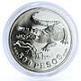 Colombia 500 pesos Endangered Wildlife Crocodile Fauna silver coin 1978