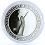 Spain 2000 pesetas Barcelona Olympic Games Tennis Player proof silver coin 1991