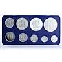 Jamaica set of 9 coins The Coinage of Jamaica proof silver coins 1976