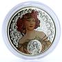 Niue 1 dollar Alphonse Mucha Zodiac series Virgo colored silver coin 2011