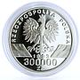 Poland 300000 zlotych Endangered Wildlife Barn Swallows Bird silver coin 1993