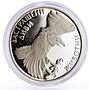 Bulgaria 100 leva Endangered Wildlife Imperial Eagle Fauna silver coin 1992