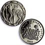 Sierra Leone set of 4 coins Nocturnal Animals African Fauna silver coins 2008