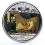 Cook Islands 20 dollars Carl Spitzweg Art Poor Poet colored silver coin 2009