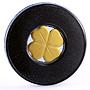 Palau 1 dollar Lucky Symbols Clover Leaf Good Luck proof gold coin ND No Date