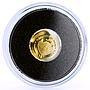 Palau 1 dollar Remembrance Poppy Flower colored gold coin 2008