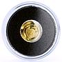 Palau 1 dollar Remembrance Poppy Flower colored gold coin 2008