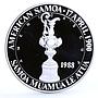 Samoa 25 dollars Americas Yachting Cup Sailboat Sports proof silver coin 1988