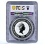 Pitcairn Islands 2 dollars Lunar Calendar Year of the Rat SP69 PCGS Ag coin 2008