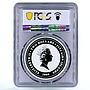 Pitcairn Islands 2 dollars HMAV Bounty Ship SP70 PCGS colored silver coin 2008