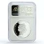 Cook Islands 5 dollars Wildlife Cobra Snake Fauna PF70 NGC colored Ag coin 2017