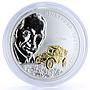 Cook Islands 10 dollars Henry Ford and The Tin Lizzy Car gilded silver coin 2008