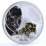 Cook Islands 10 dollars Henry Ford and The Tin Lizzy Car gilded silver coin 2008