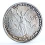 Mexico set of 5 coins Libertad Angel of Independence Freedom silver coins 1993