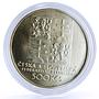 Czechoslovakia 500 korun Centennial of Czech Tennis Sports silver coin 1993