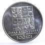 Czechoslovakia 500 korun Centennial of Czech Tennis Sports silver coin 1993