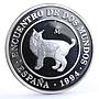 Spain 2000 pesetas Ibero America Spanish Lynx Cat Fauna Animals silver coin 1994