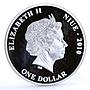 Niue 1 dollar Spasskiy Monastery Yaroslavl Russia colored proof silver coin 2010