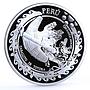 Peru 1 sol Ibero America Indians Sailing Moche Ceramic proof silver coin 2002