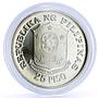 Philippines 25 piso 25th Anniversary of Central Bank silver coin 1974