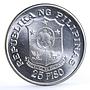 Philippines 25 piso 25th Anniversary of Central Bank silver coin 1974