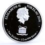 Tokelau 2 dollars Year of the Monkey Bamboo Forest colored silver coin 2016