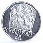 Czechoslovakia 25 korun 25th Anniversary of Slovak Uprising silver coin 1969