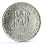 Czechoslovakia 500 korun National Theater in Prague Scene Art silver coin 1983