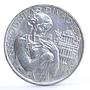 Czechoslovakia 500 korun National Theater in Prague Scene Art silver coin 1983