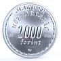 Hungary 2000 forint Science Physics Famous Person Lorand Eotvos silver coin 1998