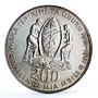 Tanzania 200 shillings Independence President Julius Nyerere silver coin 1981