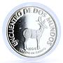 Uruguay 200 pesos Ibero America Pampas Deer Fauna Animals proof silver coin 1994