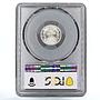 Bulgaria 50 stotinki Ferdinand I Coinage Coat of Arms MS64 PCGS silver coin 1913