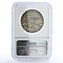 Venezuela 6000 bolivares Mint House Complex Bank MS69 NGC silver coin 1999