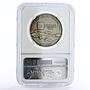 Venezuela 6000 bolivares Mint House Complex Bank MS69 NGC silver coin 1999