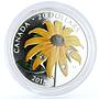 Canada 20 dollars Flora Black Eyed Susan Flower colored proof silver coin 2015